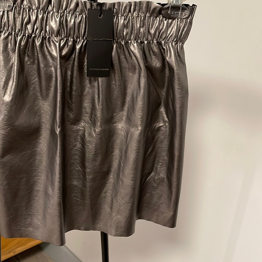Faux leather skirt